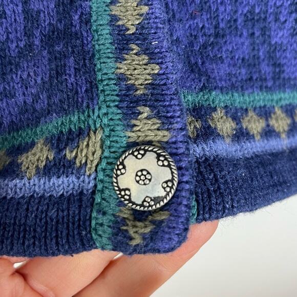 Vintage Nomadic Traders Cardigan Sweater Floral Roses Cottagecore Boho Y2K Large - Picture 7 of 9